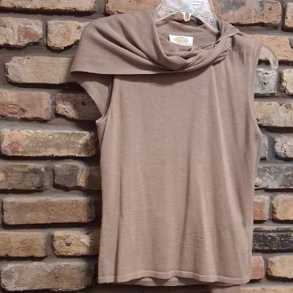 Talbots Tan Sleeveless Blouse